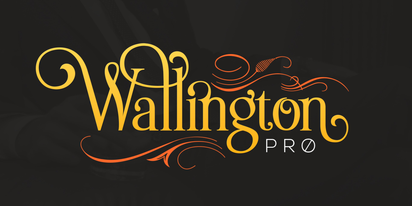 Ejemplo de fuente Wallington Pro